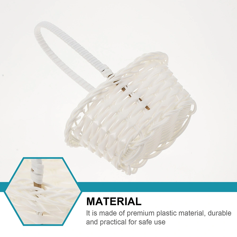 6pcs Woven Storage Basket Wedding Flower Girl Baskets Woven Gift Storage Basket