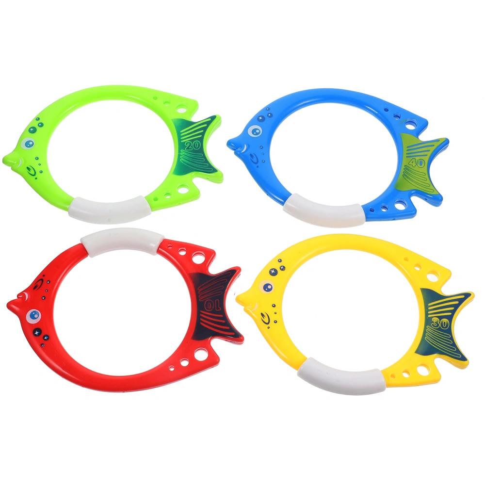 4pcs Pool Diving Rings Outdoor Diving Pool Training Rings Pool Diving Rings for Diving