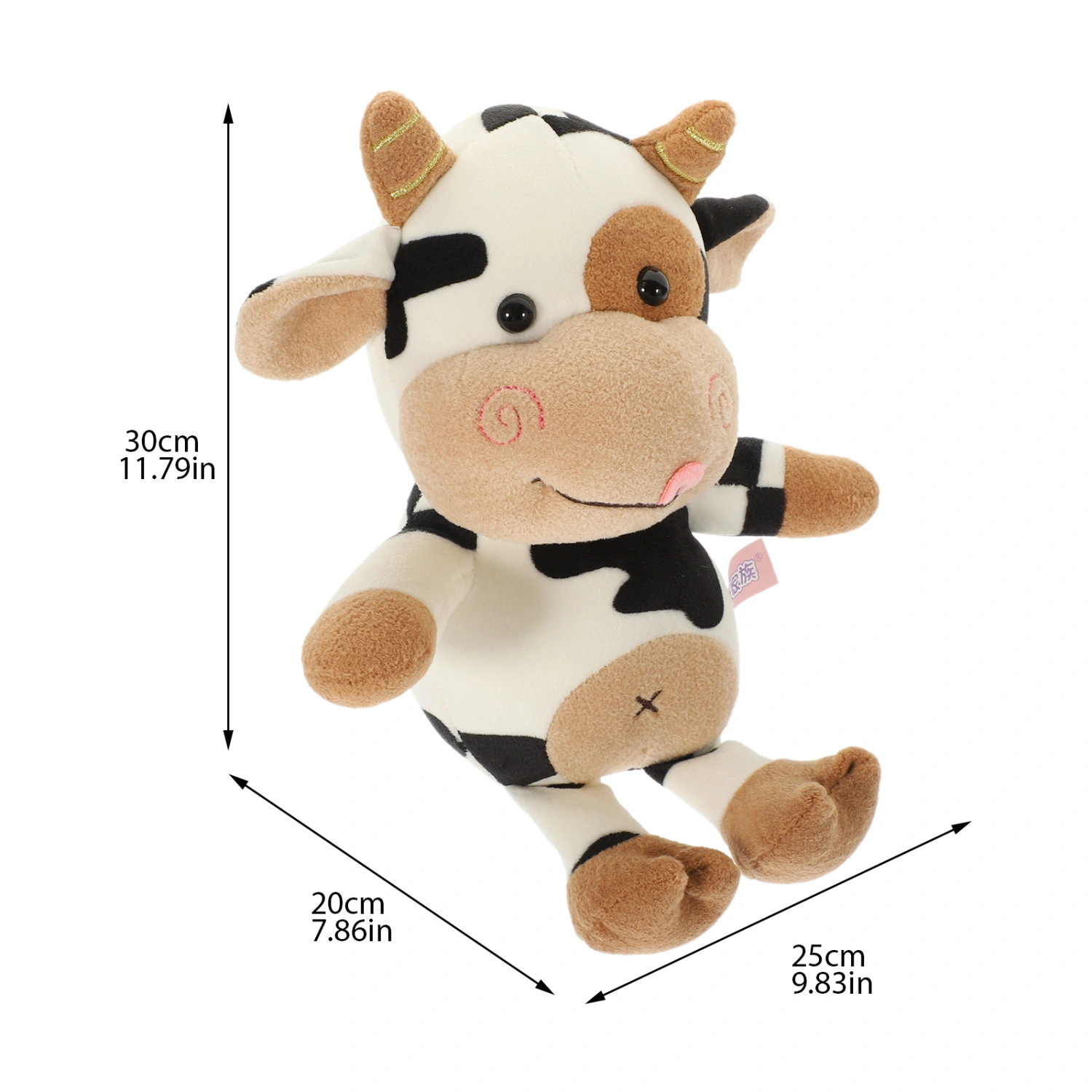 Cow Stuffed Animal Doll Plush Cow Doll Desktop Cute Cow Doll Adorable Cow Doll Toy