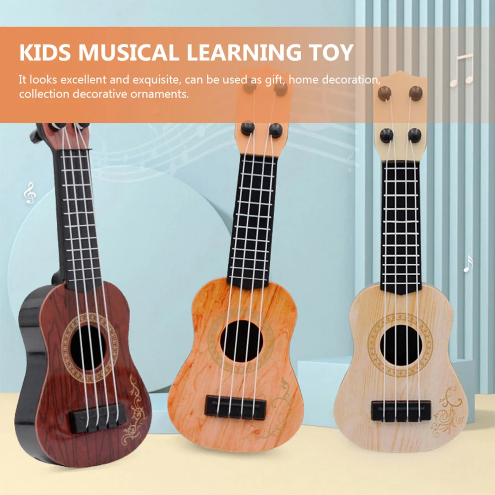 2Pcs Imitation Guitar Toy Kids Ukulele Toy Toddler Musical Instrument Toy Kids Supply