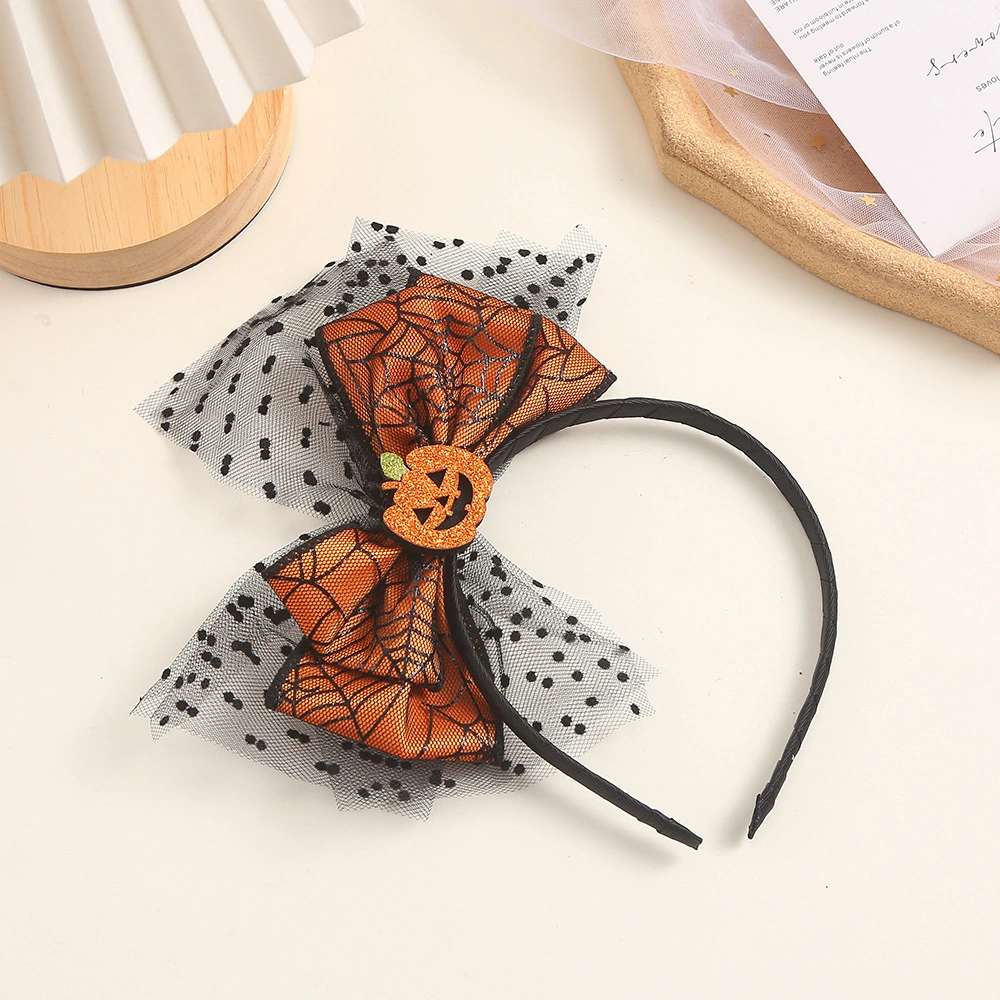 Bow-knot Headband Adorable Halloween Pumpkin Hairband Festival Headdress