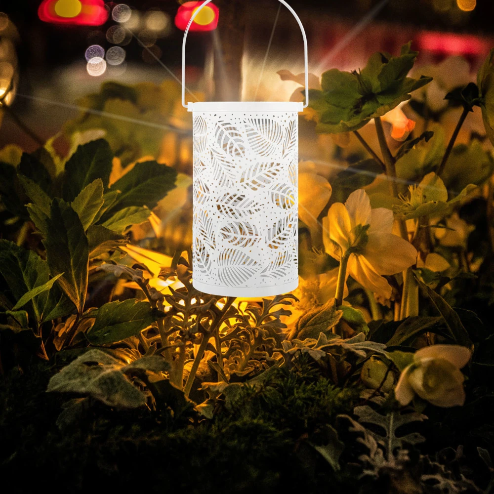 Hanging Solar Lantern Outdoor Hollow Garden Landscape Lamp Solar Yard Light