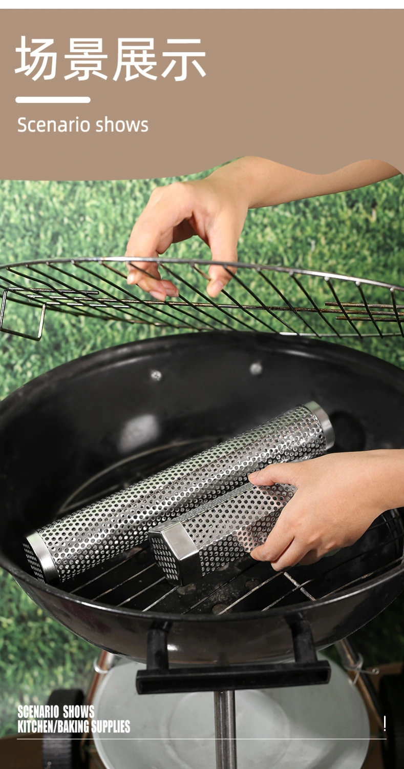 1 Set Stainless Steel Smoking Tube with Cleaning Brush and Hook Metal Smoking Tube