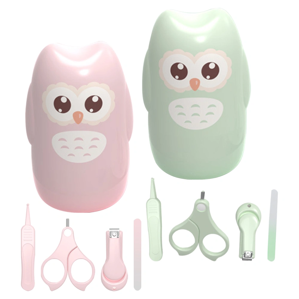 2 Sets Baby Nail File Baby Manicure Clipper Toddler Nail Scissor with Cute Storage Case