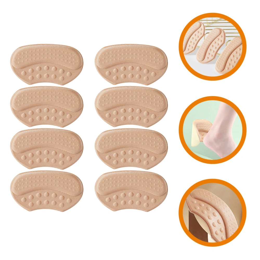 4 Pairs High Heel Pads Nonskid Shoes Heel Pads Self-adhesive Heel Cushions Sneakers Heel Pads