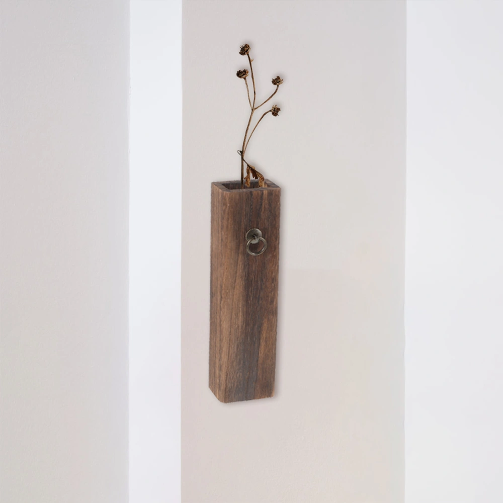 Wood Wall Vases Hanging Plant Wall Planter Wall Mount Wooden Vase Wooden Wall Plant Holder