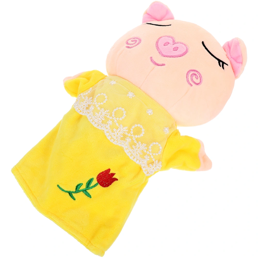 Hand Puppet for Kids Cartoon Pig Hand Puppet Toy Soft Plush Animal Hand Puppet