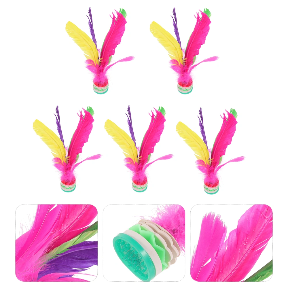 5pcs Leisure Toy Entertainment Shuttlecock Chinese Kick Toy Shuttlecock for Sporting