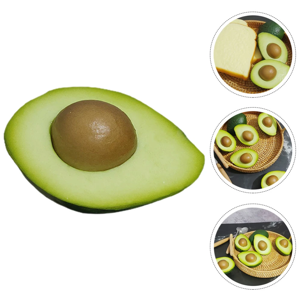 Fake Avocado Artificial Fruit Avocado Lifelike Decorative Avocado Model for Home Kitchen