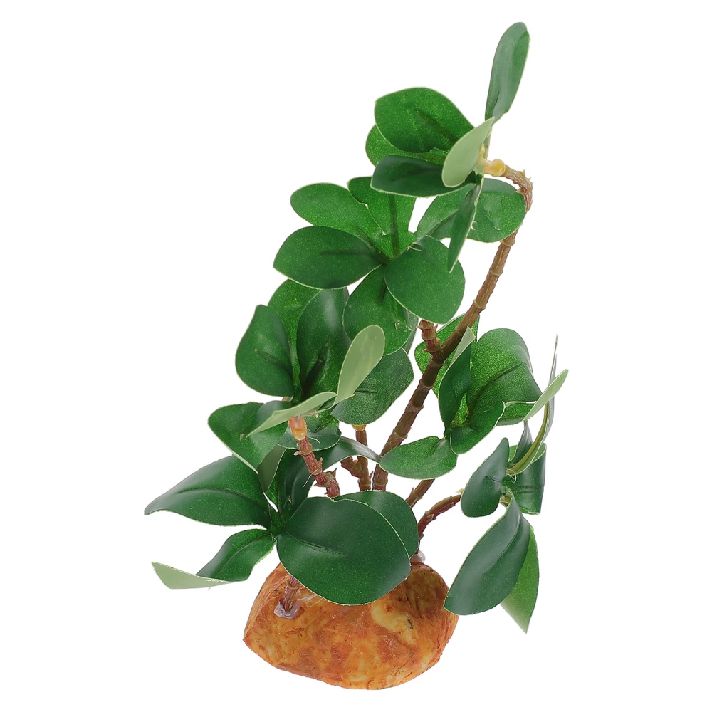 Artificial Plant Ornament Turtle Tank Fake Plant Reptile Climbing Plant Reptile Habitat Plant