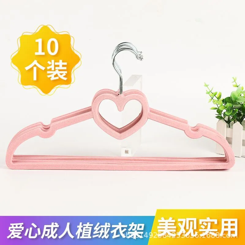 10 pcs Heart Shaped Plastic Hangers Clothes Hangers with 360 Degree Swivel Hook Coat Hangers