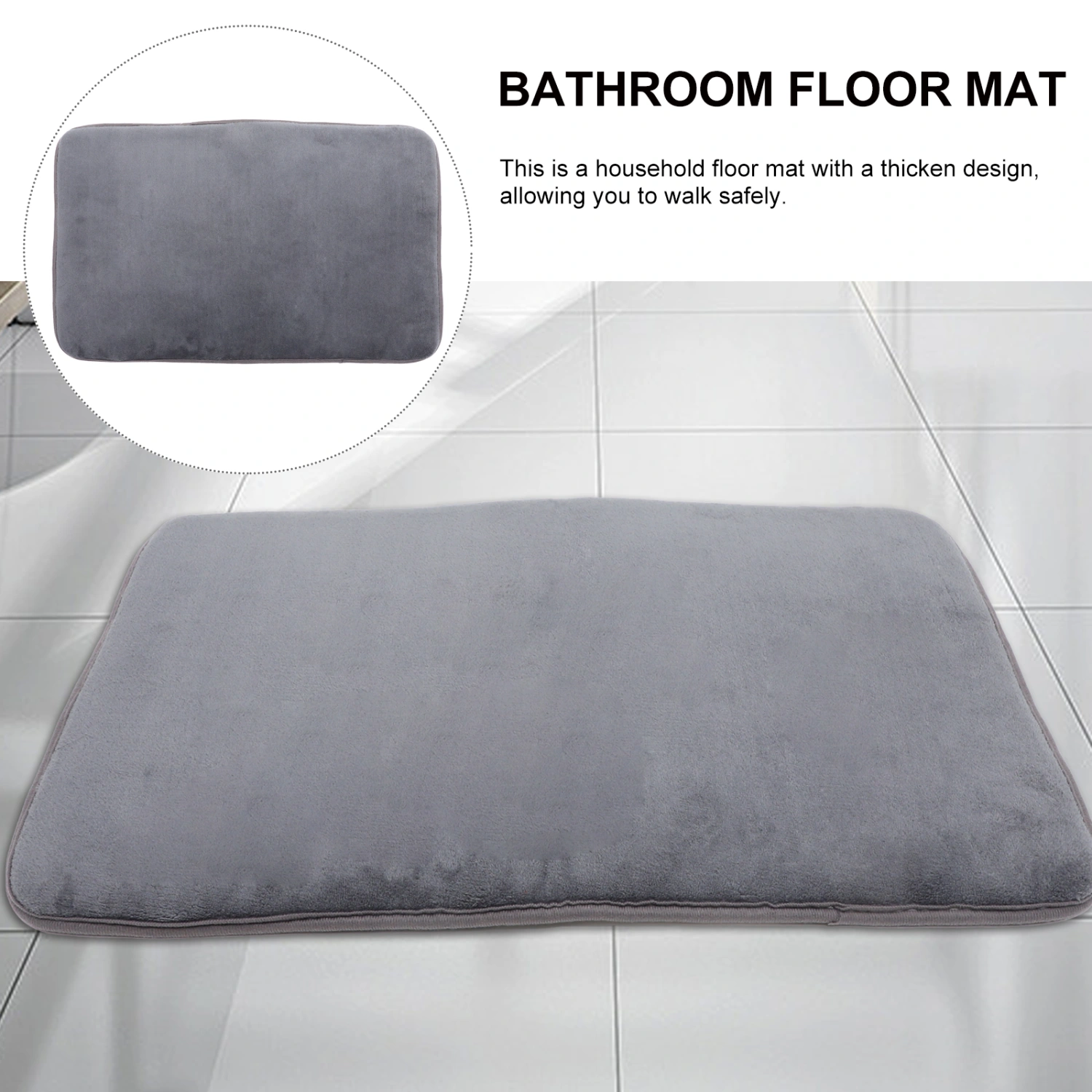 Bathroom Rug Soft Nonslip Bath Mat Absorbent Bath Rugs Bath Carpet Bathroom Floor Mat