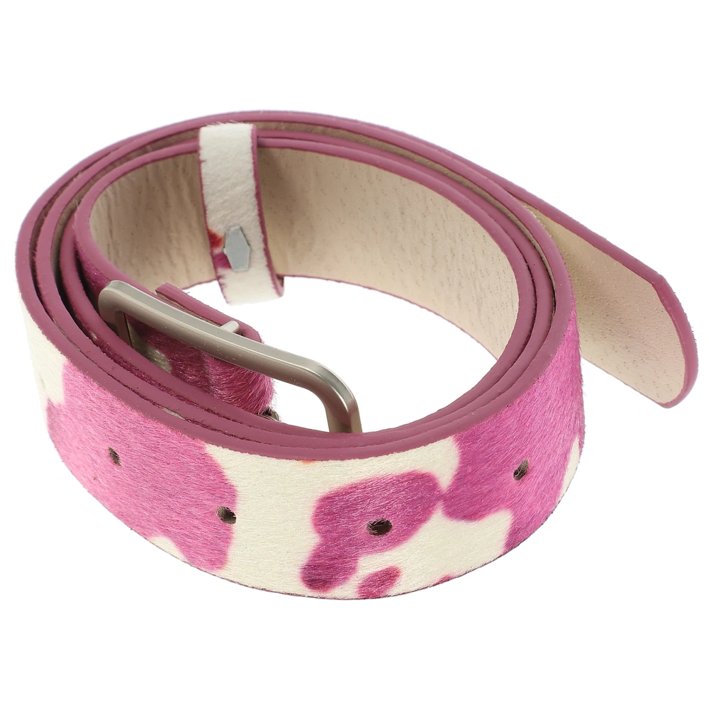 Cow Print Belt Adjustable Pants Belt Western Belt Women Animal Print Belt for Women