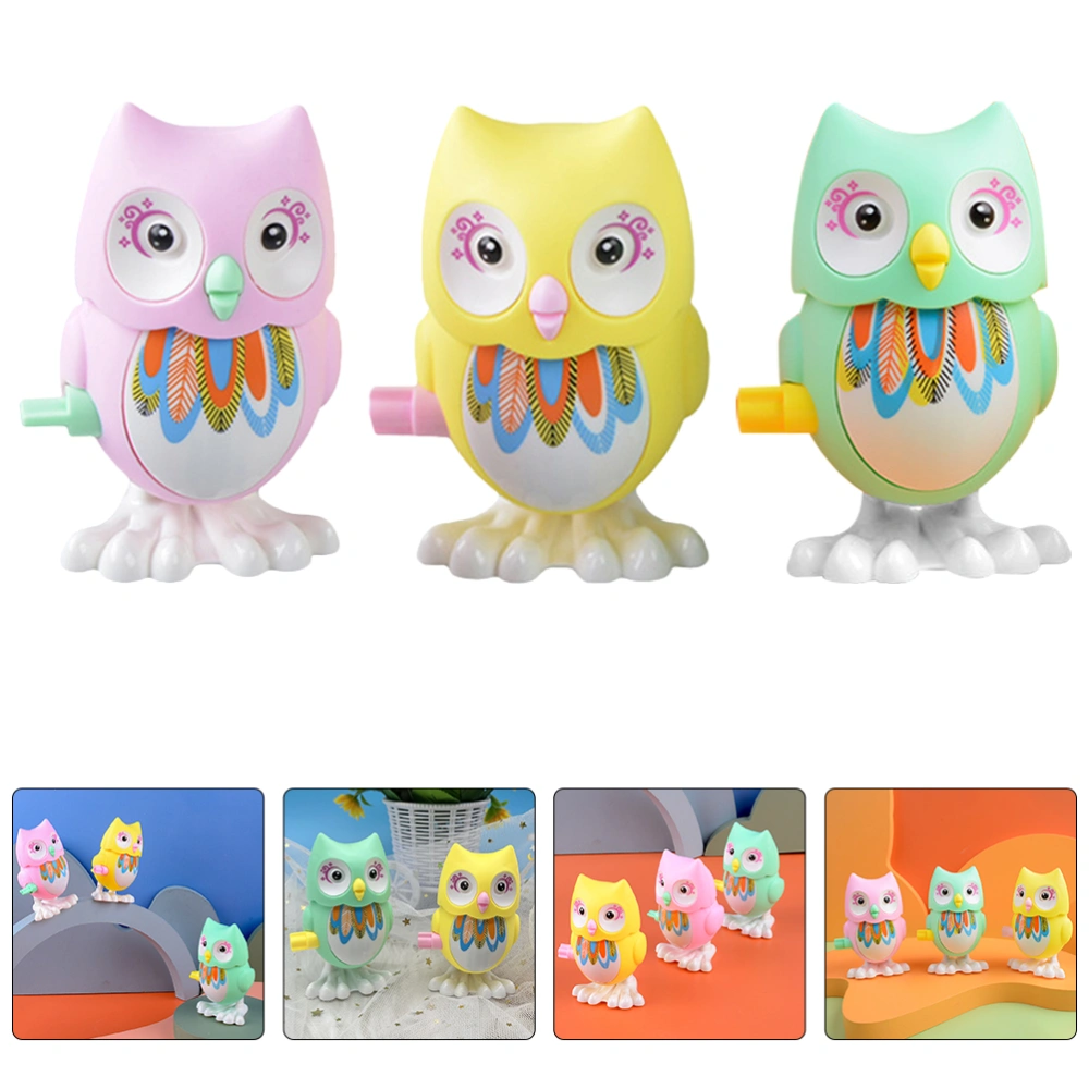 6pcs Kids Owl Clockwork Toys Novelty Wind-up Cartoon Owl Playthings for Kids