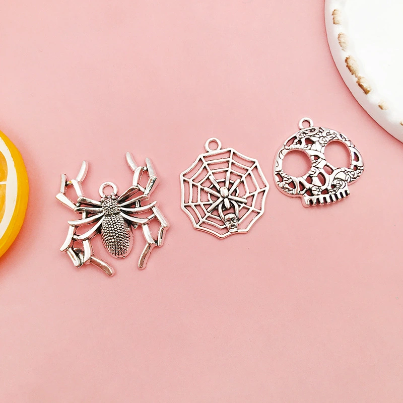 15pcs Halloween Theme Jewelry Charms DIY Making Accessories for Keychain Necklace Bracelet Crafts