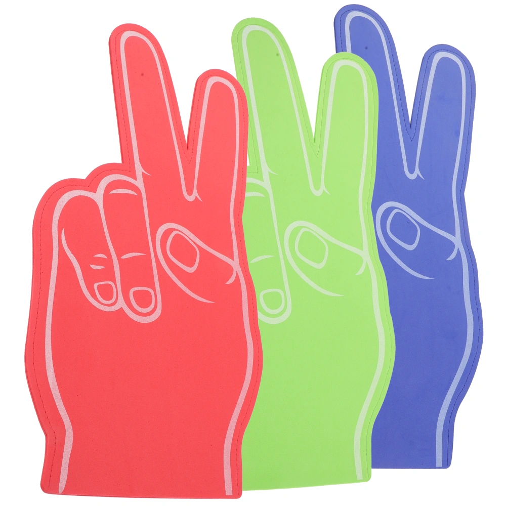 3Pcs Foam Fingers for Hands Cheering Foams Fingers Sports Event Props Sports Cheerleading Supplies