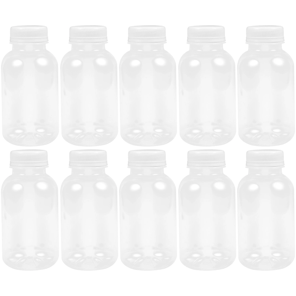 10pcs Small Juice Bottles Decorative Beverage Bottle Milk Tea Bottles Plastic Juice Holders