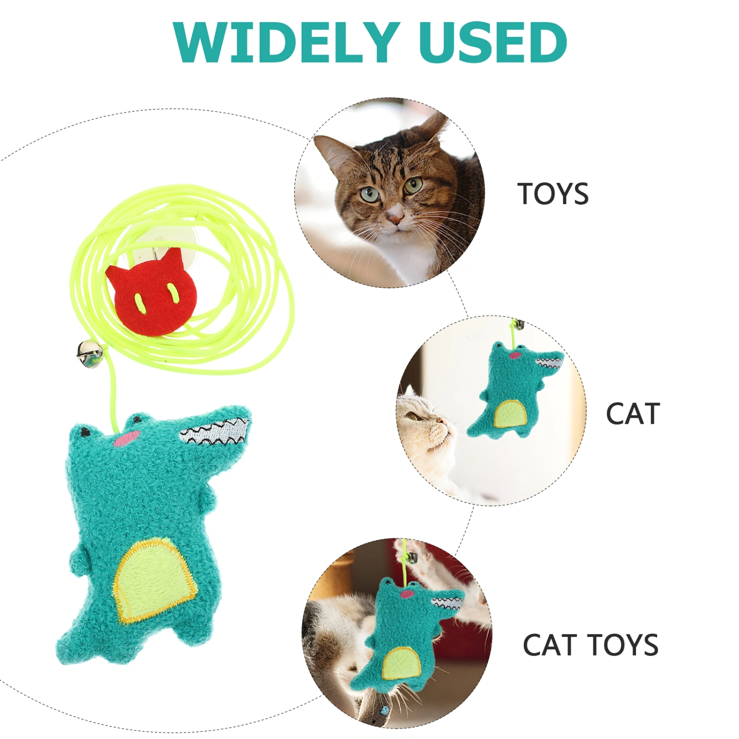 Retractable Cat Plaything Interesting Kitten Toy Cartoon Suspending Kitten Catnip Toy