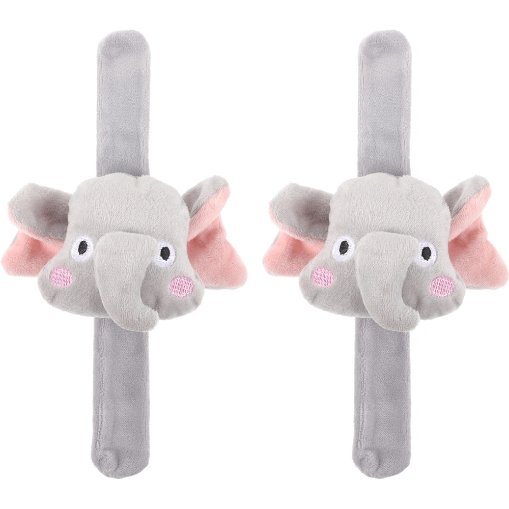 2pcs Animal Shape Slap Bracelet Slap Band Stuffed Animal Wristband Party Favors