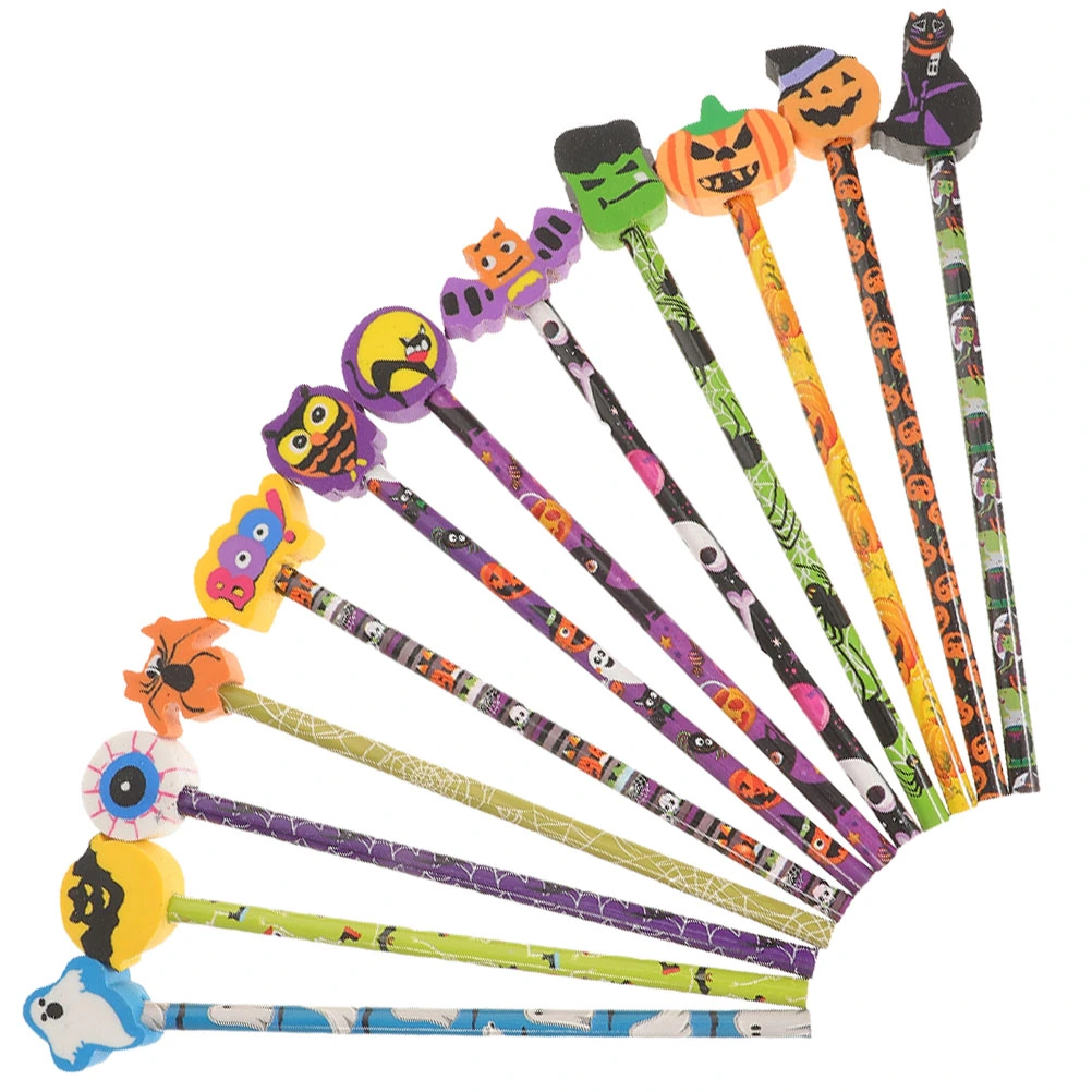 18Pcs Halloween Themed Pencils Pencils for Painting Writing Multi-use Pencils School Pencils Prize Gift
