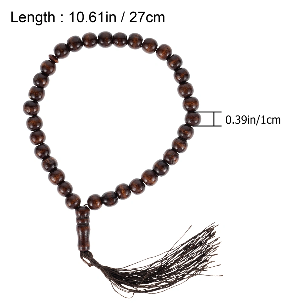 1 String of Wooden Beads Handpiece Bracelet Prayer Beads Bracelet Wooden Beads Bracelet