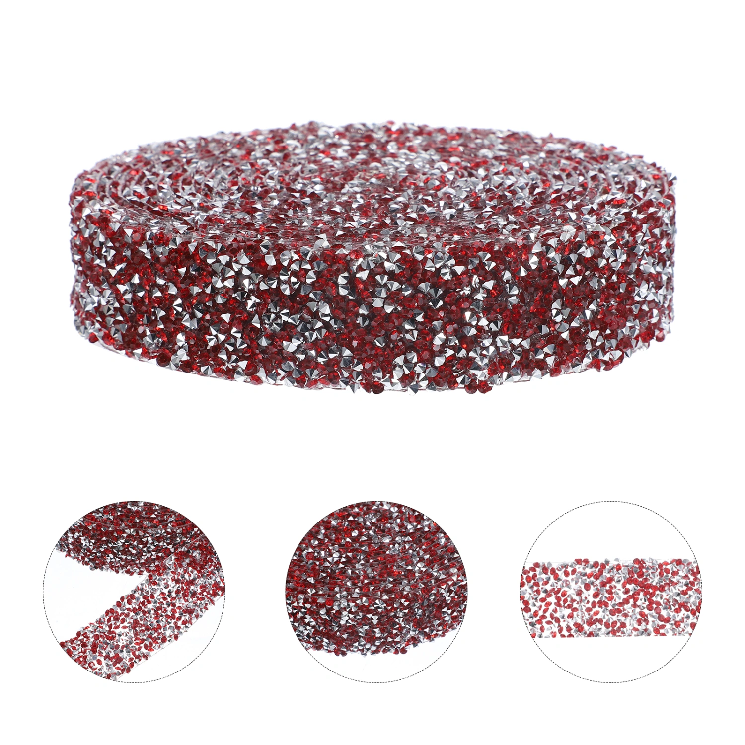 1 Roll Diamond Ribbon Back Adhesive Rhinestone Belt Crafts Making Material
