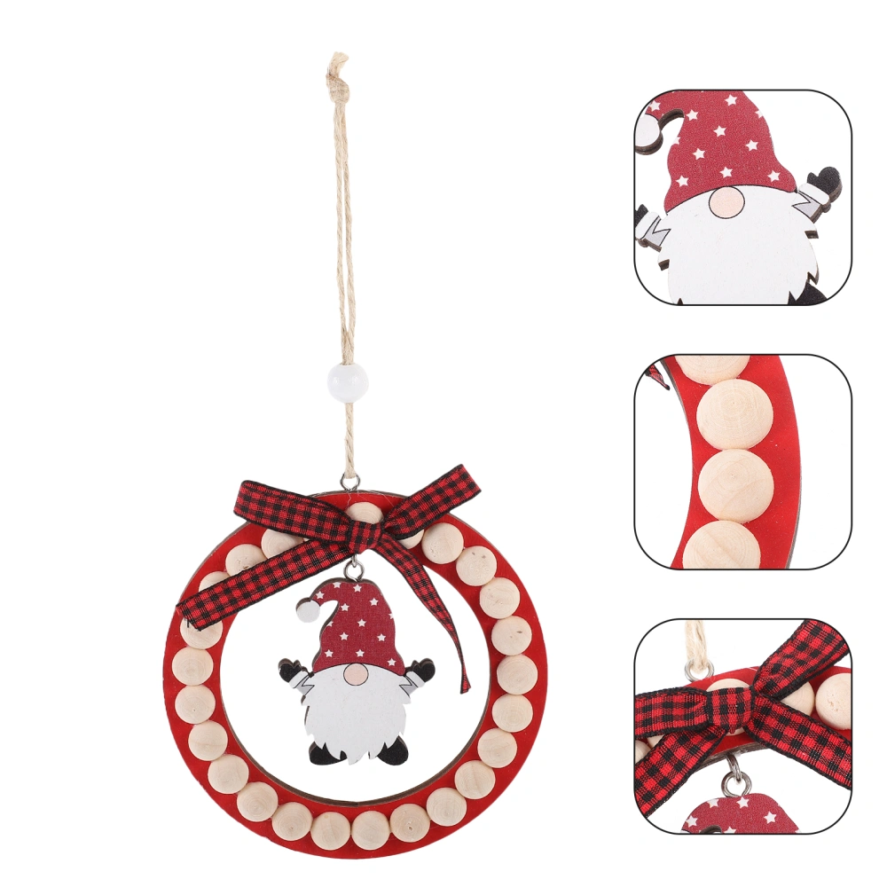 Christmas Party Ornament Christmas Tree Hanging Wood Pendant Round Ornament