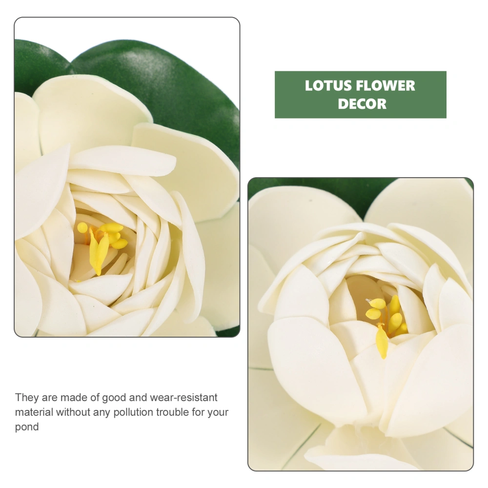 Artificial Floating Lotus Leaf Flower Decor Simulated Lotus Flower Lifelike Lotus