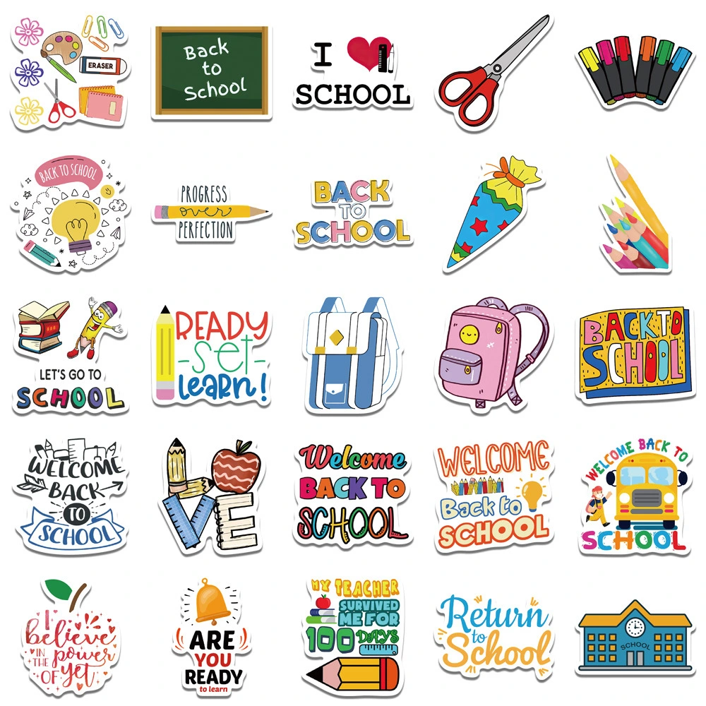 50pcs Welcome Stickers Back To Class Stickers Welcome Greeting Stickers for Students