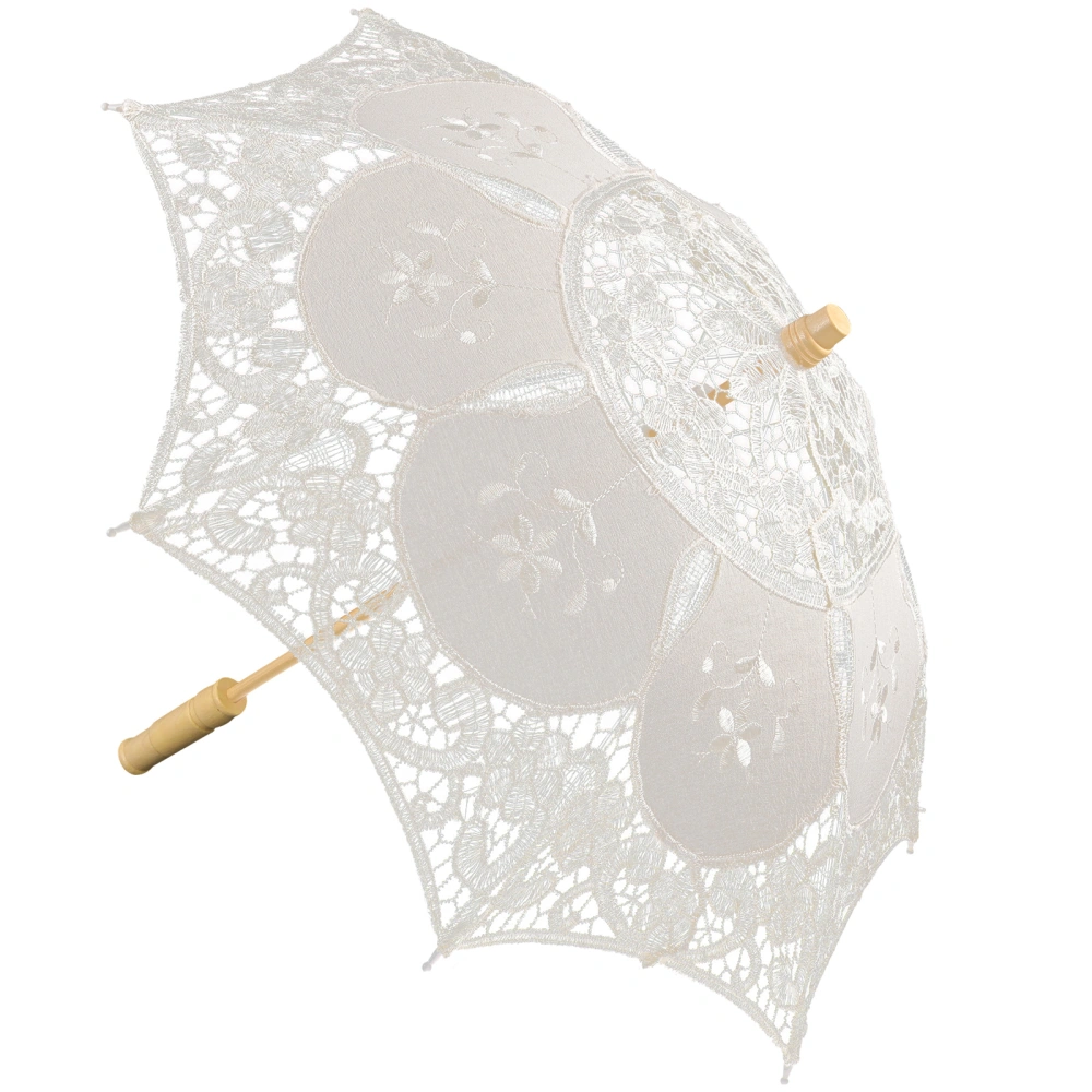 Decorative Lace Parasol Umbrella Craft Decorative Umbrella Exquisite Parasol for Wedding