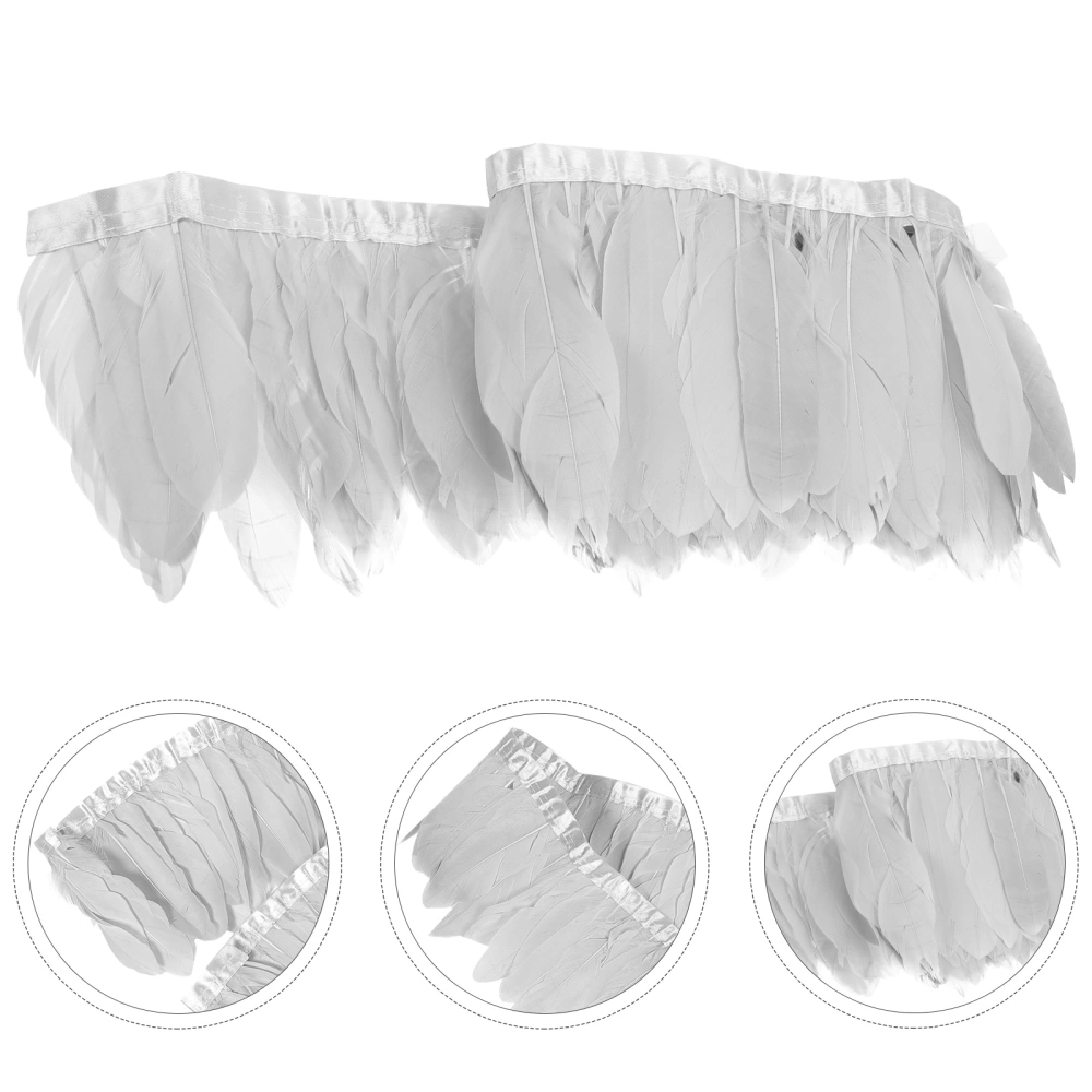 1 Bag of Decorative Goose Plume Trim Clothes Plume Fabric Trim Clothing Plume Decor DIY Material