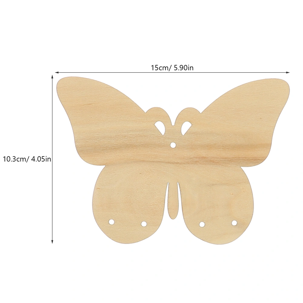 1 Set of Butterfly Wooden Wind Bell Blank Windchime Handcraft Wood Pendant for Kids Coloring