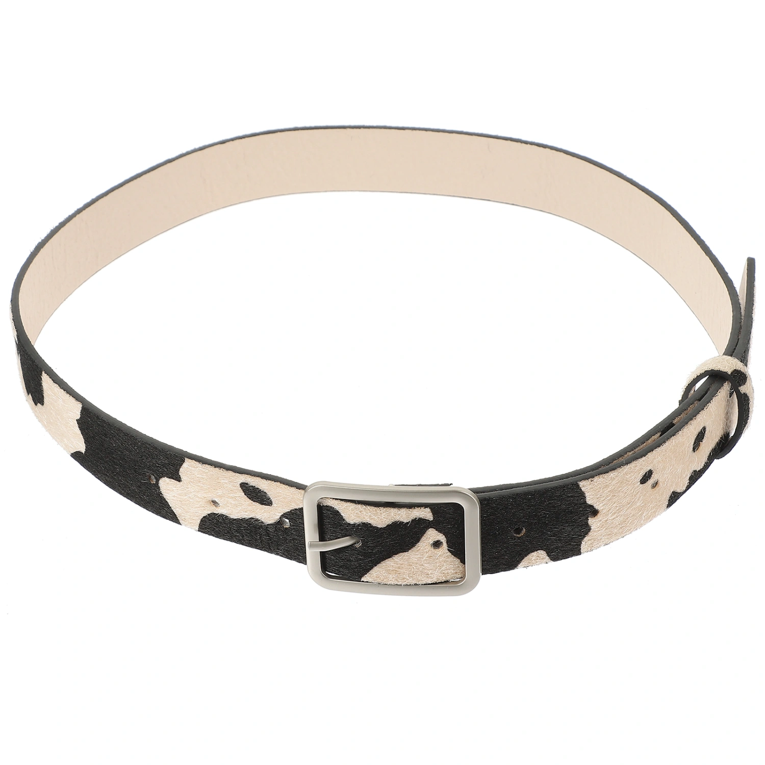Cow Print Belt Adjustable Pants Belt Western Belt Women Animal Print Belt for Women