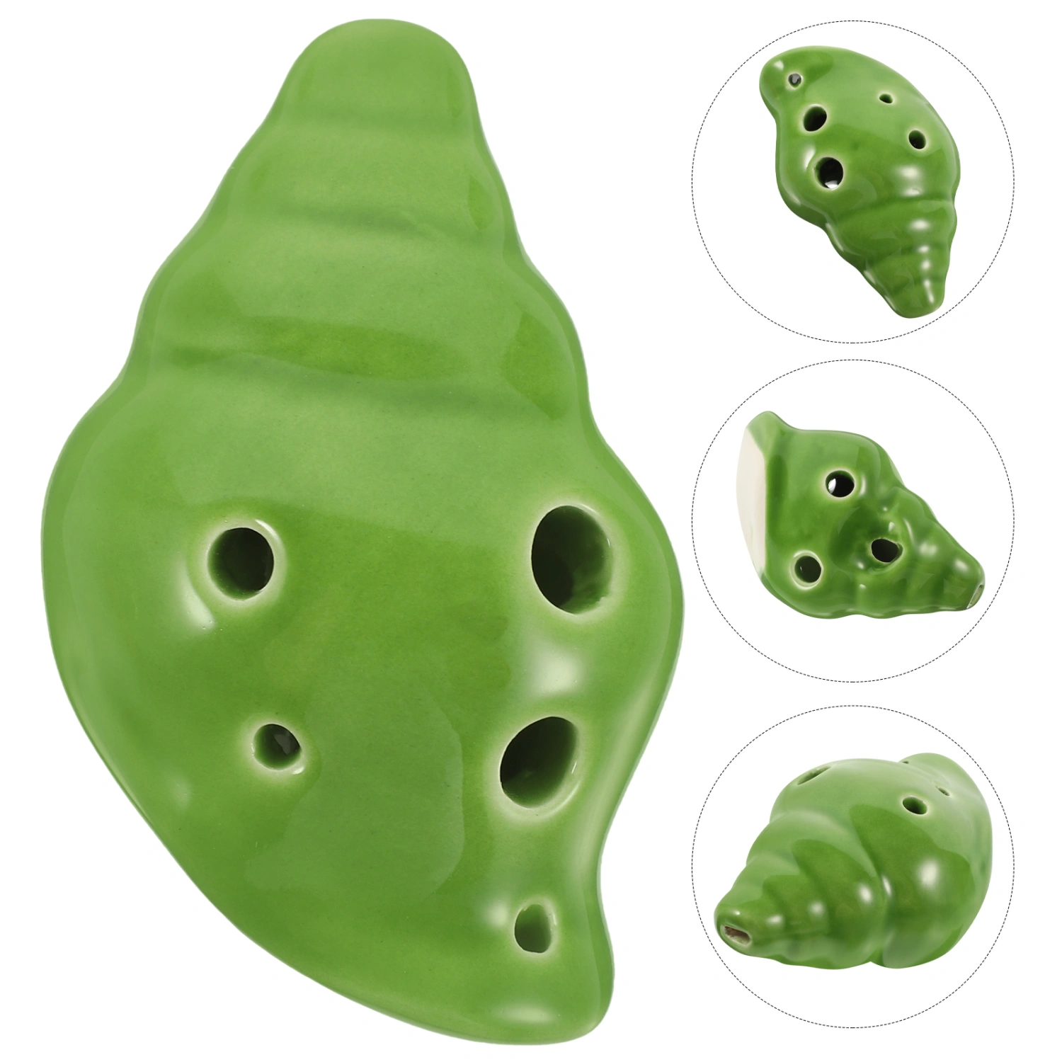Decorative Conch Shape Ocarina 6-hole Ocarina Instrument Durable Ceramic Ocarina Instrument