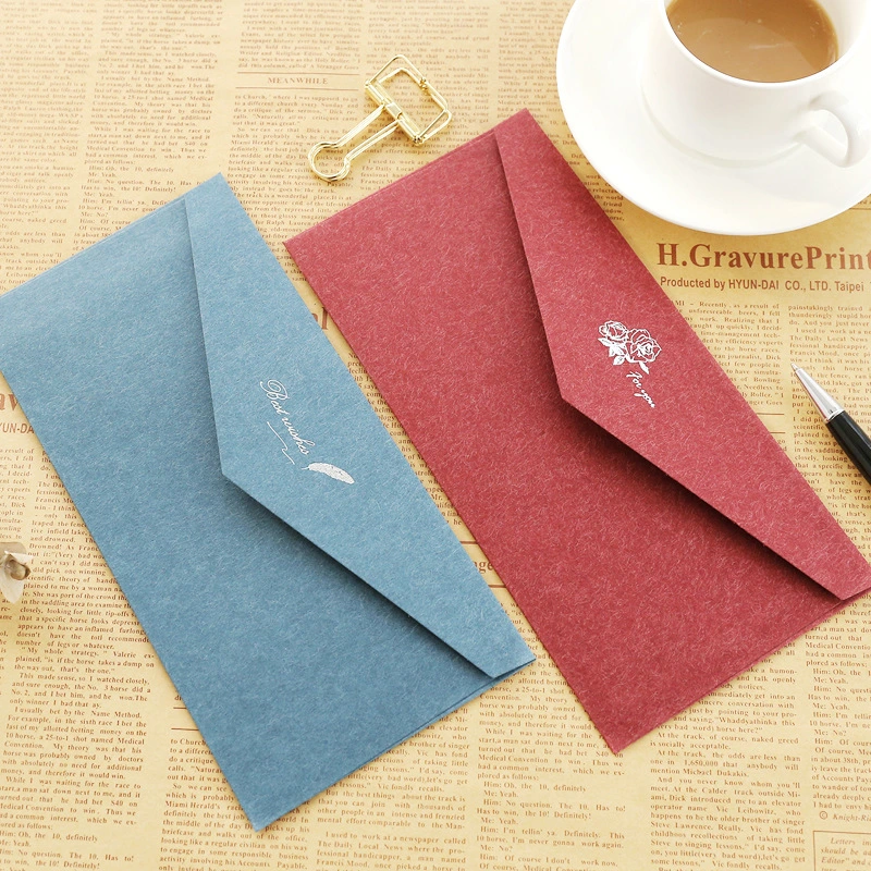 10Pcs Envelopes Blank Stationery Business Solid Envelopes Photo Letter Envelopes