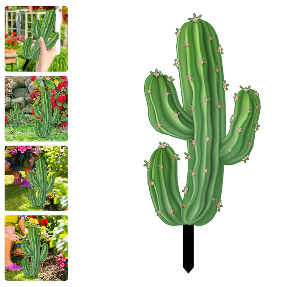 Acrylic Yard Garden Stake Garden Decorative Cactus Stake Garden Stake Garden Ground Stake Garden Decoration