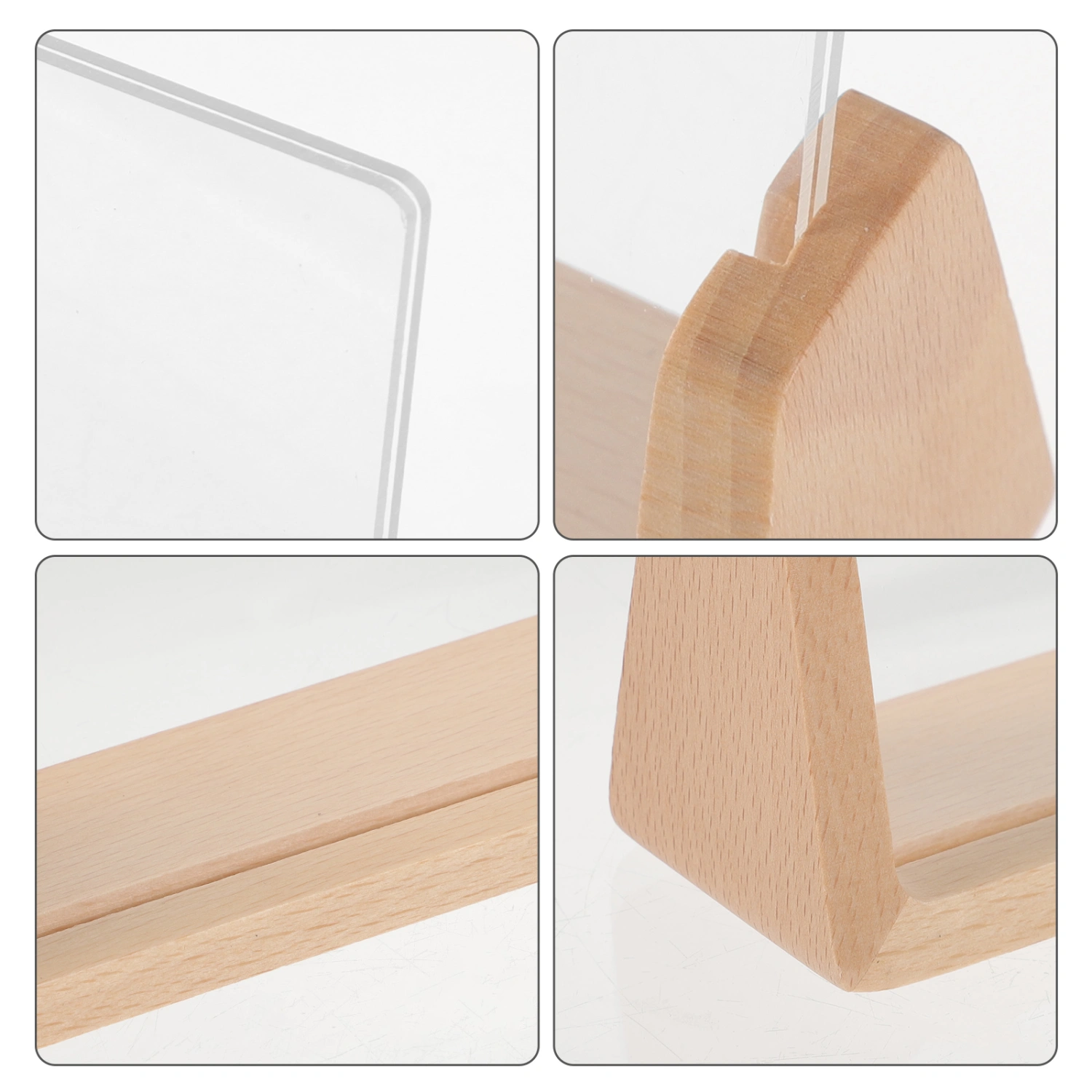 Wood Photo Frame Rustic Photo Frame Menu Rack Message Holder Photo Display Frame