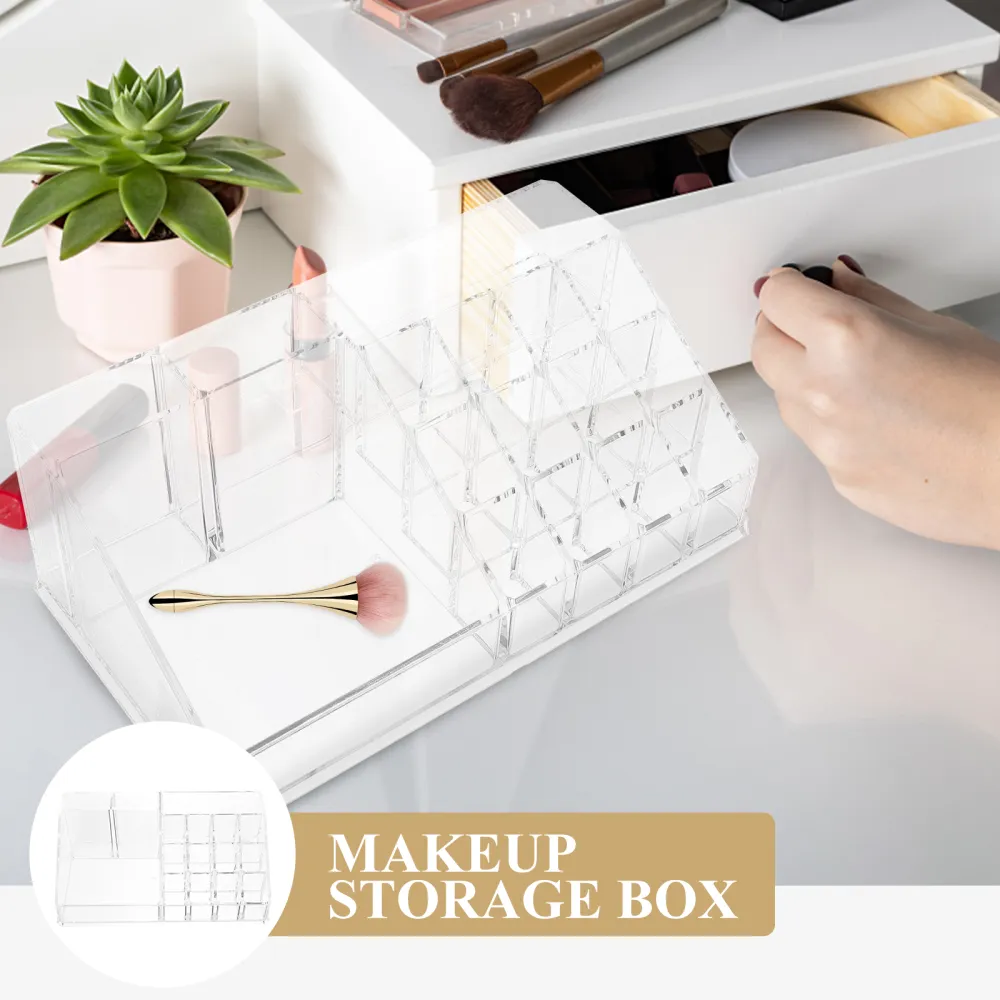 Clear Cosmetic Makeup Organizer Lipstick Holder Organizer Cosmetic Storage Organizer