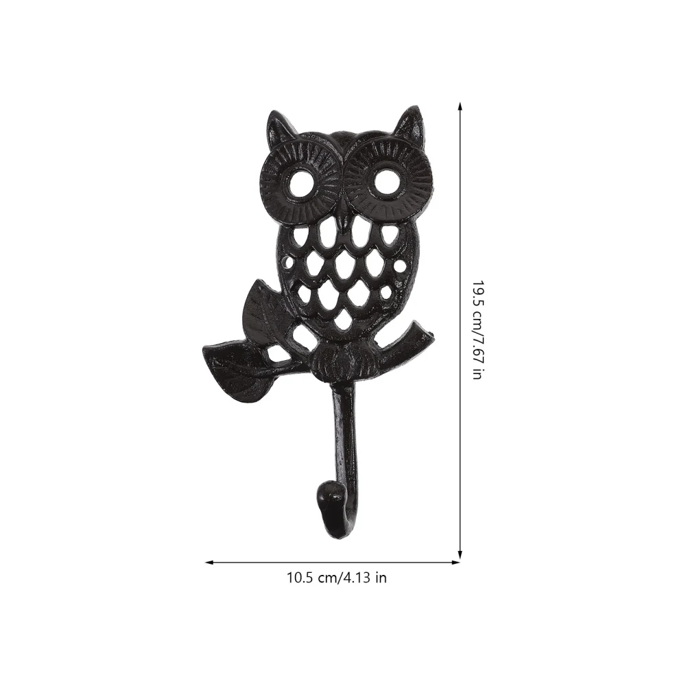 2pcs Cast Iron Retro Owl Hooks Vintage Cast Iron Wall Hooks Farmhouse Wall Hangers