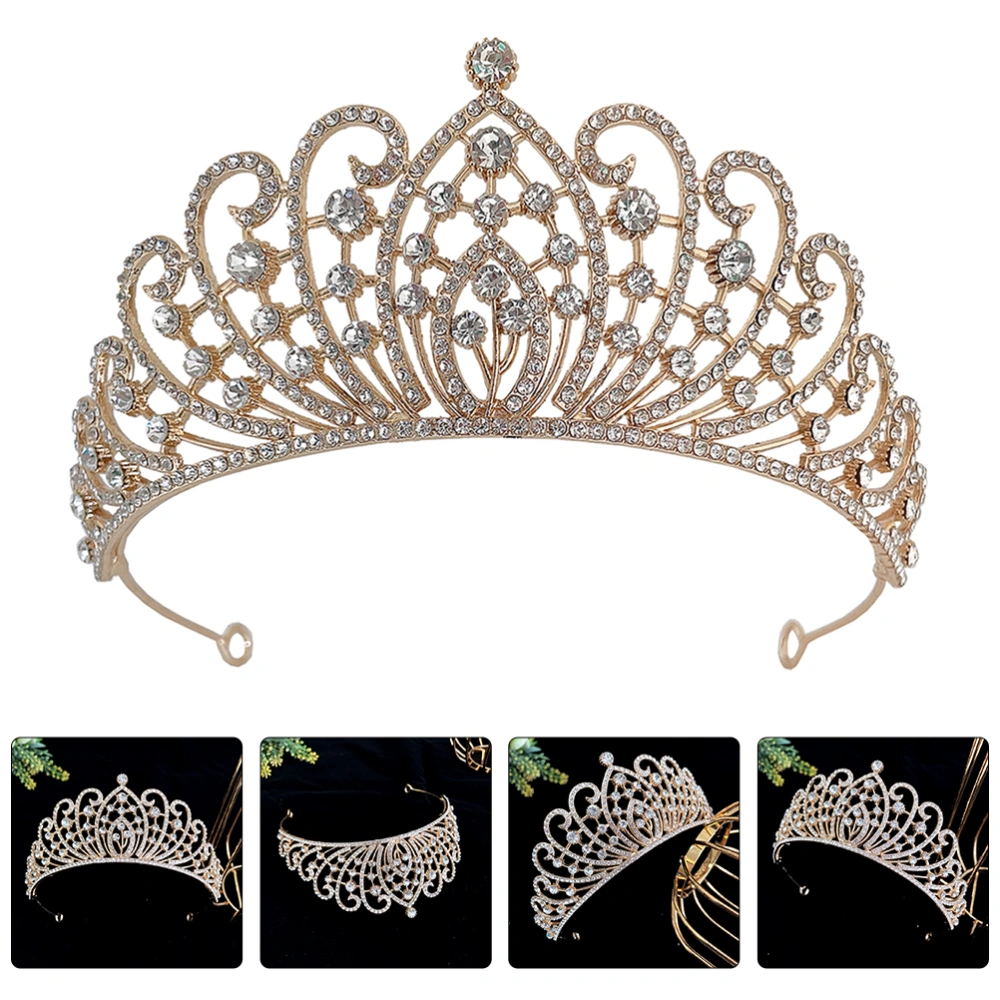 Wedding Bride Crown Bridal Rhinestone Crown Birthday Party Tiara Wedding Hair Accessory