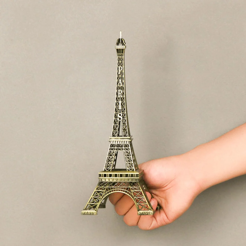 Vintage Eiffel Tower Model 3D Architectural Craft Art Statue Model Paris Landmark Ornament