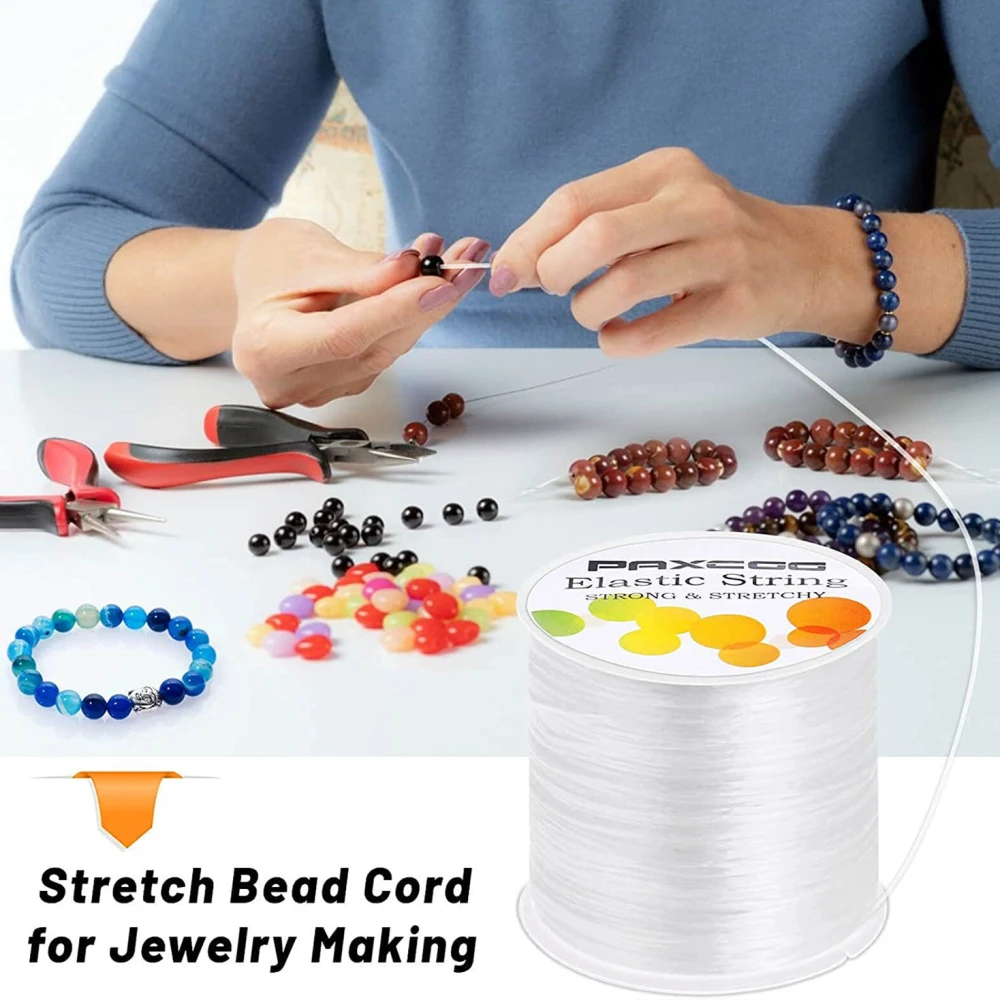 About 1mm Spandex Elastic Thread High Elasticity 100 M Roll Bracelet String DIY Beaded Handmade Rope Material