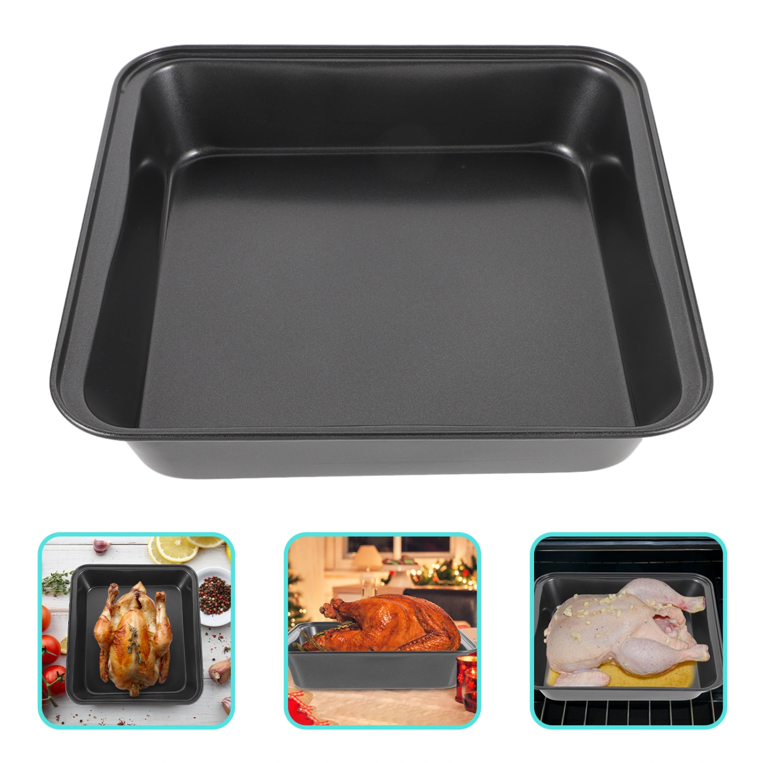 House Baking Plate Nonstick Baking Pan Fish Roasting Plate Metal Pan Accessories