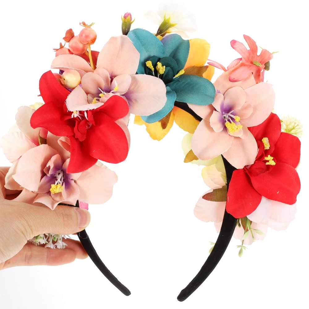 Simulation Flower Headband Vivid Fake Flower Hairband Woman Headdress With Flower Decoration for Party