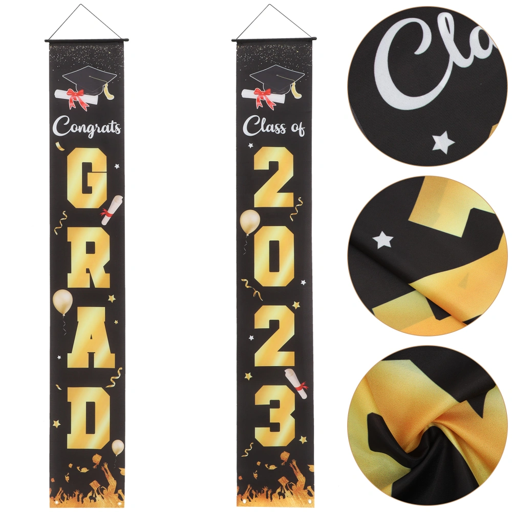 1 Pair Graduation Party Door Couplets 2024 Graduation Porch Signs Graduation Decors