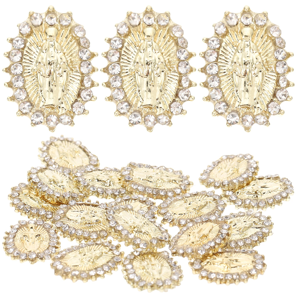 30pcs Nail Charms Virgin Mary Nail Charms Decorative Virgin Mary Charms for Nail Art Decoration