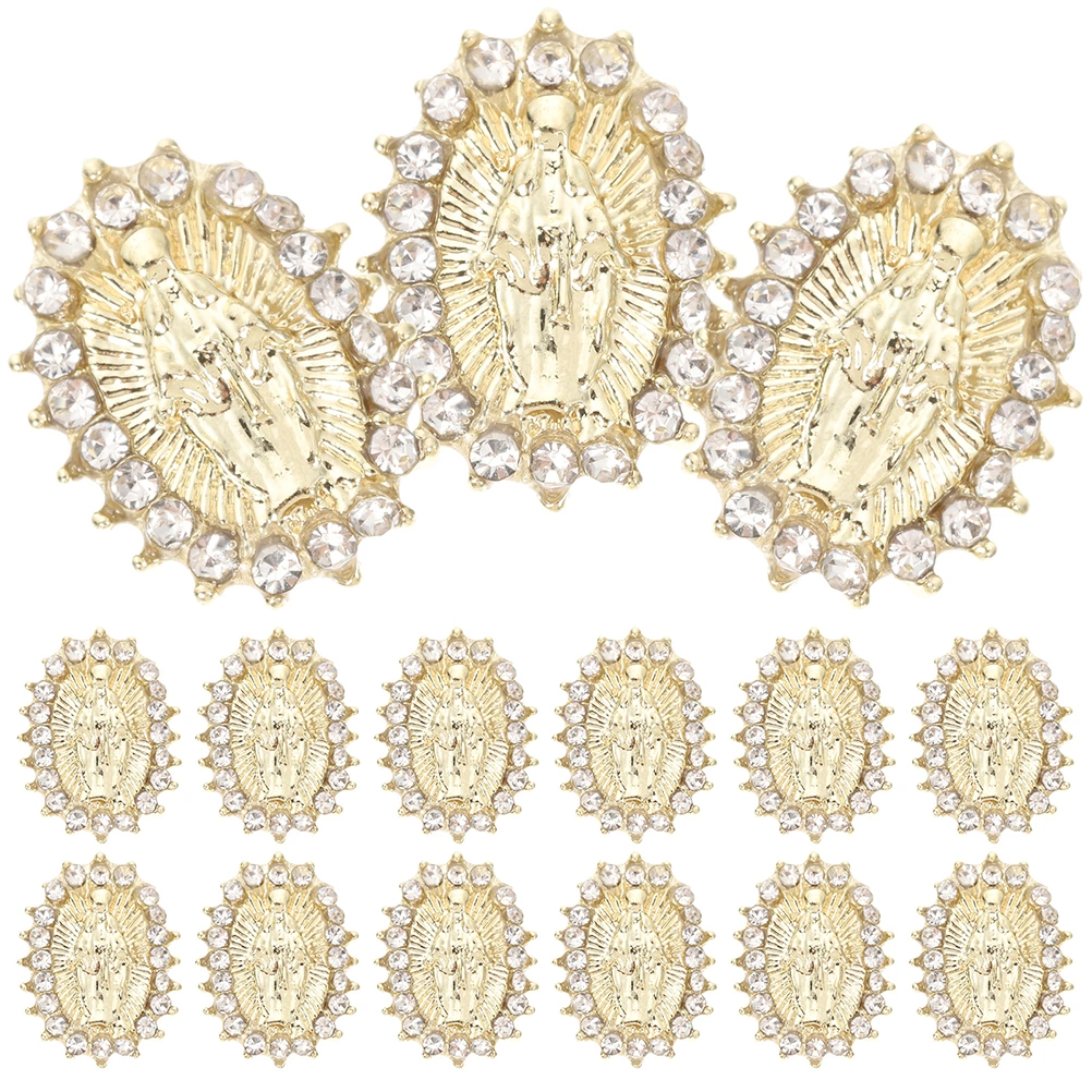 30pcs Nail Charms Virgin Mary Nail Charms Decorative Virgin Mary Charms for Nail Art Decoration