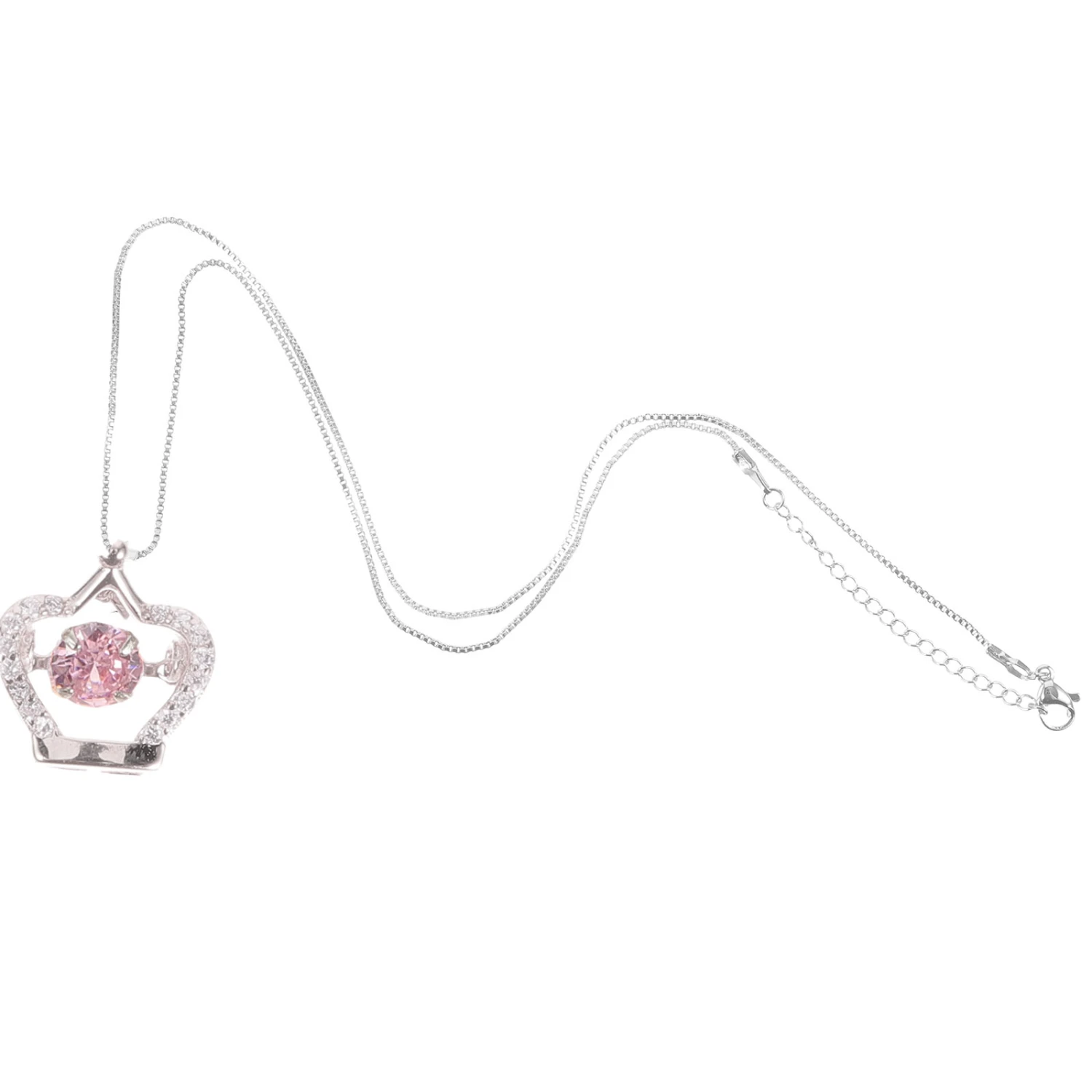 Women Crown Heart Pendant Necklace Decorative Necklace Fashion Necklace Jewelry for Girls