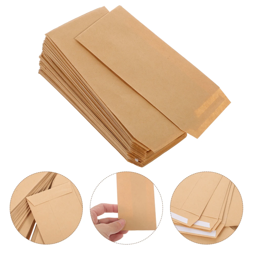 100pcs Coin Envelopes Kraft Envelopes for Money Keys Coins Trinkets Storing