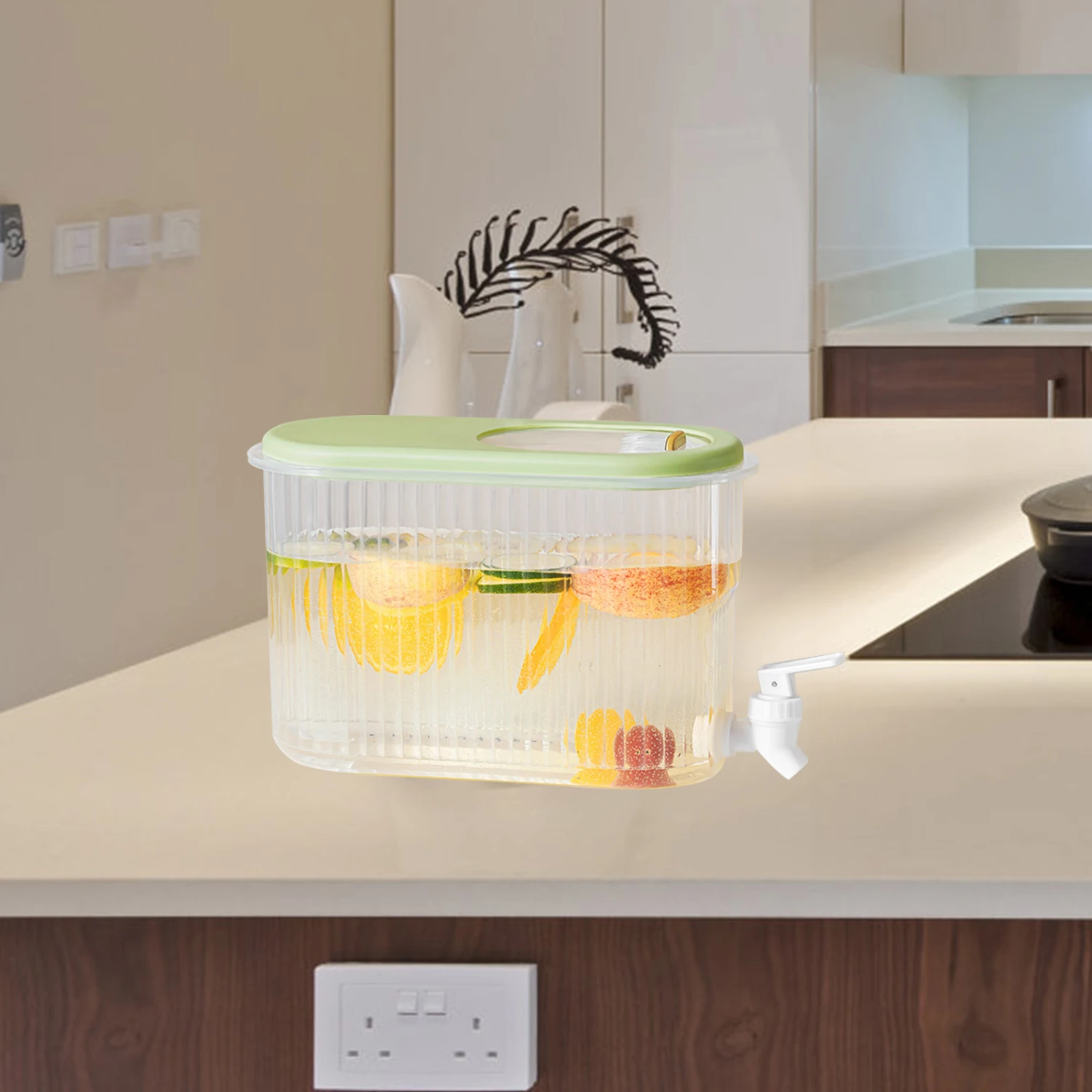 Refrigerator Cold Kettle with Faucet Cold Water Pitcher with Faucet Ice Beverage Dispenser Drink Dispenser